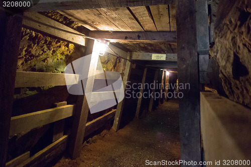 Image of undergroung mine passage in the mountains