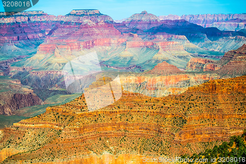 Image of Grand Canyon sunny day with blue sky