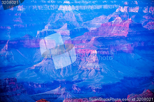 Image of Grand Canyon sunny day with blue sky