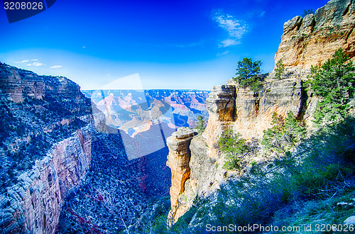 Image of Grand Canyon sunny day with blue sky