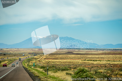Image of landscape with Humphreys Peak Tallest in Arizona