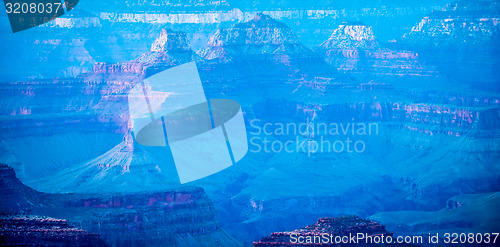 Image of Grand Canyon sunny day with blue sky