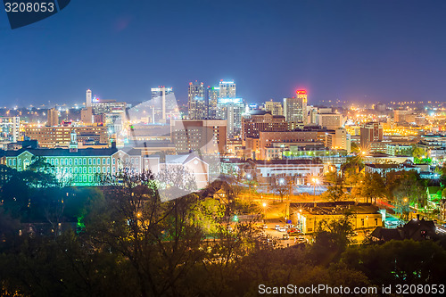 Image of birmingham alabama evening skyline