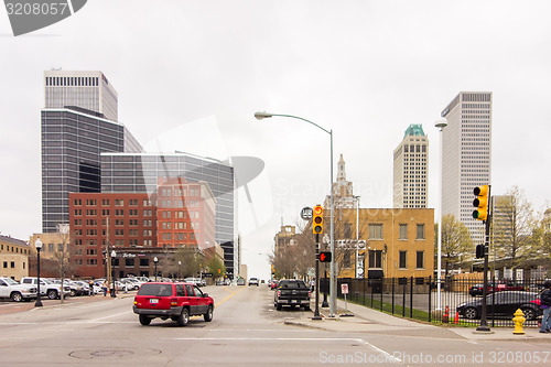 Image of April 2015 - Stormy weather over Tulsa oklahoma Skyline