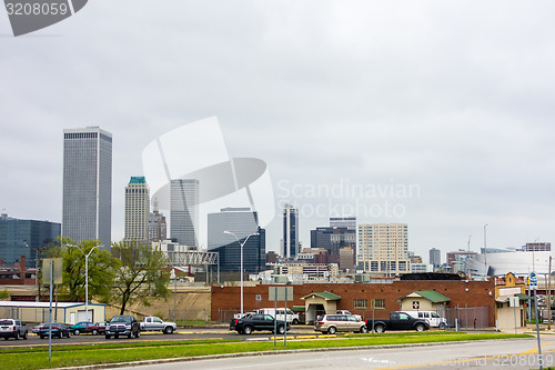 Image of April 2015 - Stormy weather over Tulsa oklahoma Skyline