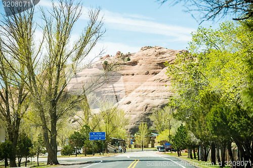 Image of scenic rest area in new mexico off i-40 highway