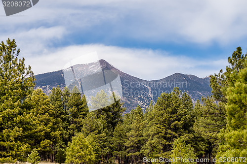 Image of landscape with Humphreys Peak Tallest in Arizona