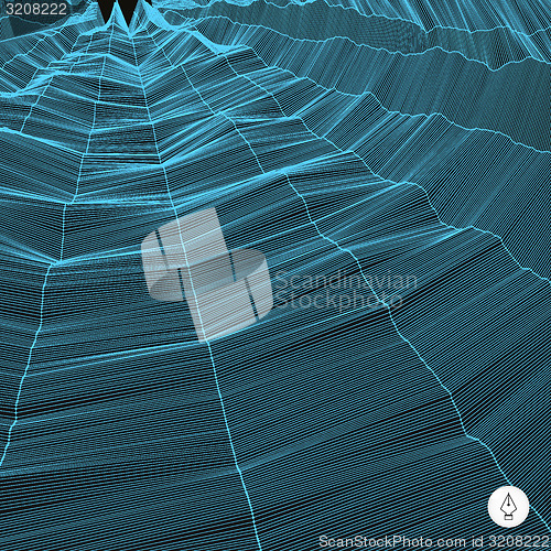 Image of Network abstract background. 3d technology vector illustration. 