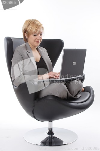 Image of Businesswoman with laptop