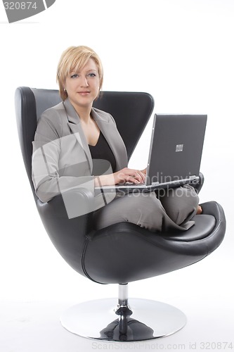 Image of Businesswoman with laptop