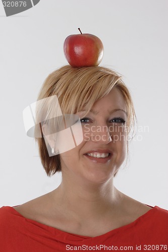 Image of Woman with apple