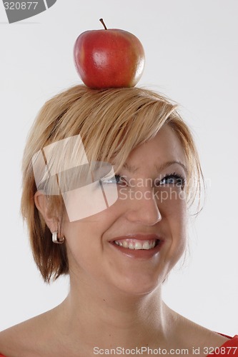 Image of Woman with apple