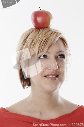 Image of Woman with apple