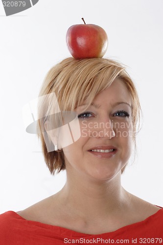 Image of Woman with apple