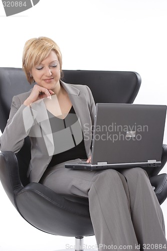 Image of Businesswoman with laptop