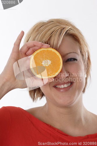 Image of Woman with orange