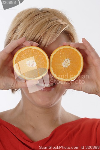 Image of Woman with orange