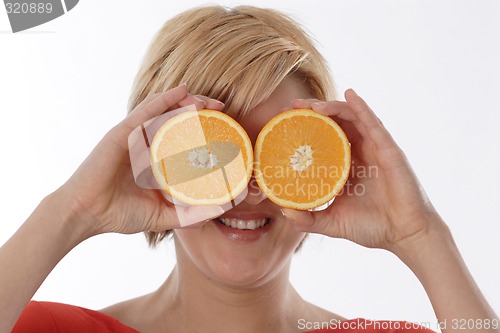 Image of Woman with orange