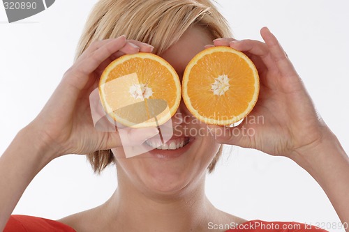 Image of Woman with orange