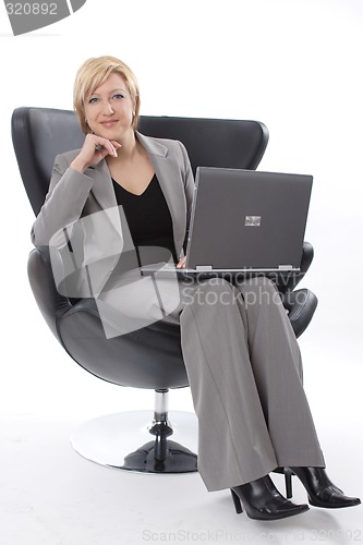 Image of Businesswoman with laptop