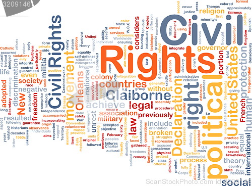 Image of Civil rights wordcloud concept illustration