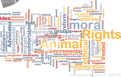 Image of Animal rights wordcloud concept illustration