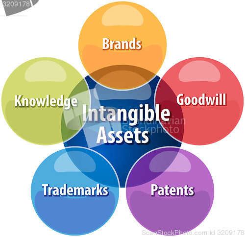 Image of BlankIntangible assets business diagram illustrationWord