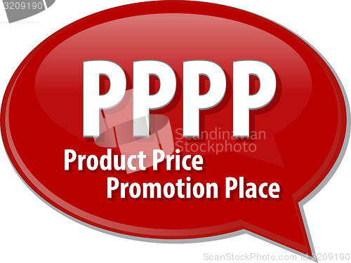 Image of PPPP acronym word speech bubble illustration