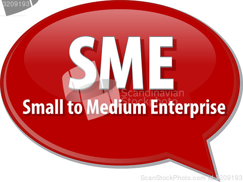 Image of SME acronym word speech bubble illustration