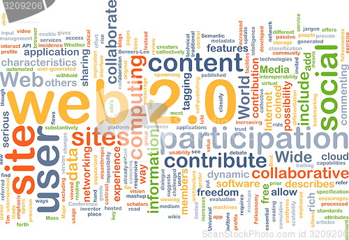Image of web 2.0 wordcloud concept illustration