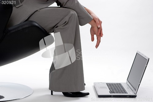 Image of Businesswoman with laptop