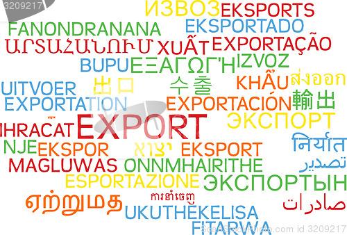 Image of Export multilanguage wordcloud background concept