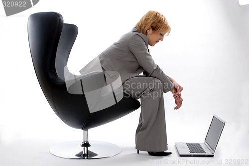 Image of Businesswoman with laptop