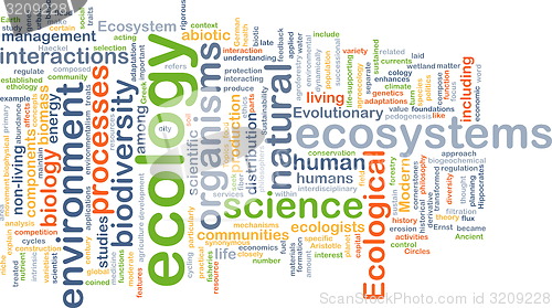 Image of ecology wordcloud concept illustration