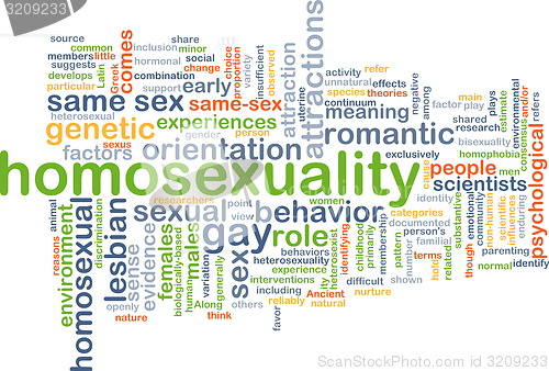 Image of Homosexuality wordcloud concept illustration