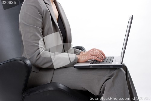 Image of Businesswoman with laptop