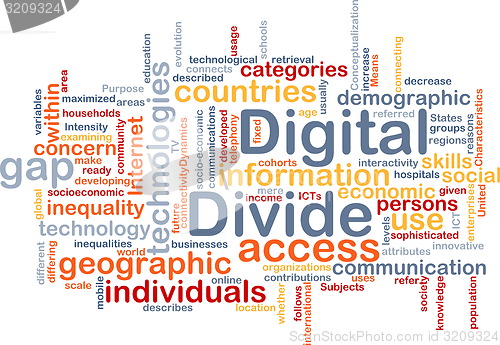 Image of Digital divide wordcloud concept illustration