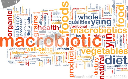 Image of Macrobiotic wordcloud concept illustration