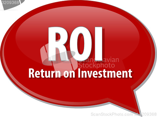 Image of ROI acronym word speech bubble illustration