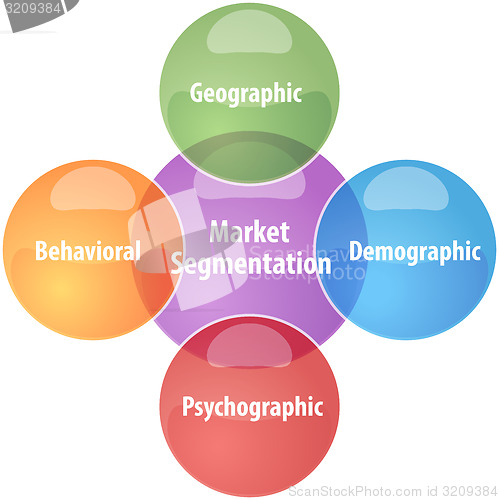 Image of Market segmentation business diagram illustration