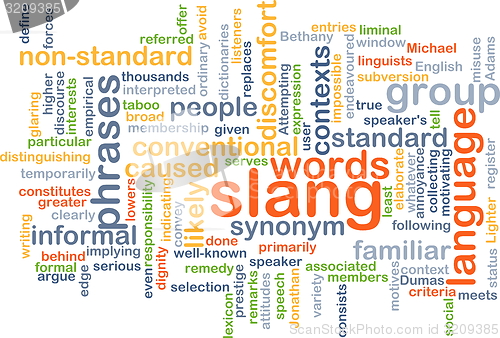 Image of Slang wordcloud concept illustration