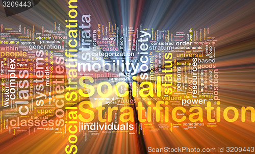 Image of Social stratification background wordcloud concept illustration 