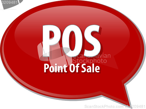 Image of POS acronym word speech bubble illustration