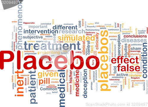 Image of Placebo background concept wordcloud