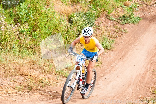 Image of Competitions cyclists in cross-country 