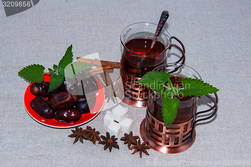 Image of Tea with Mint in Arab tradition