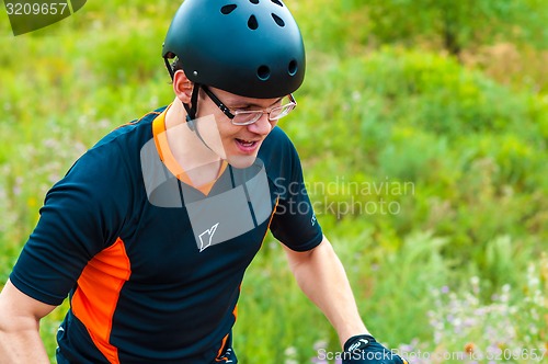Image of Competitions cyclists in cross-country 