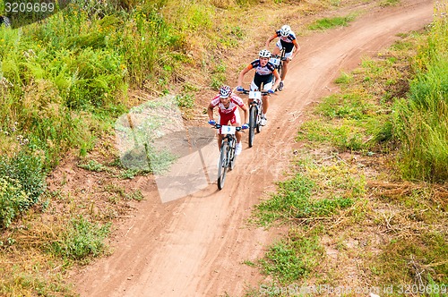 Image of Competitions cyclists in cross-country 