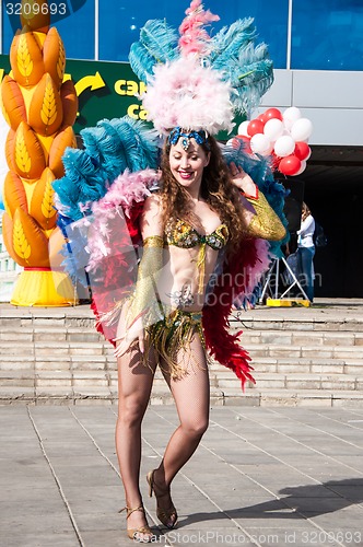 Image of The girl at the celebration of the city