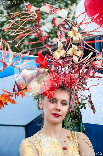 Image of The girl at the celebration of the city